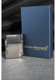 Resim Silvio Monetti Siyah Renk Özel Tasarım Pürmüz Gazlı Çakmak 24csm881mr02 