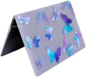 Resim McStorey MacBook Air 13 inç Uyumlu Sert Kapak Kılıf | M2 M3 M4 Modern Desenli İnce Koruyucu, Darbe ve Çizik Önleyici | A2681 A3113 A3240 Mor 