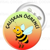 Resim Misal Çocuk Rozet 08 - Çalışkan Öğrenci (5 ADET) 