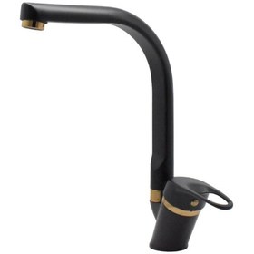 Resim Kustar Tyal Altın Siyah Mutfak Eviye Bataryası 