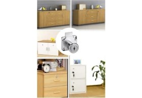 Resim Nacario Profesyonel Kare Çekmece Kilidi, Nikel, Krom, 22 Mm, 4x4 Cm, 2 Anahtarlı, Yüksek Kaliteli, Güvenli Kilit, Dayanıklı, Ofis, Evrak Dolabı Uyumlu, Kolay Montaj, Mobilya Çekmece Kilidi 