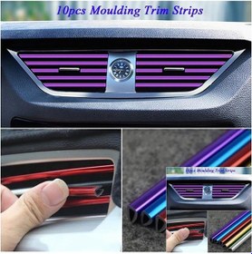 Resim Lady Bug 10 Adet 20 Cm Araba Klima Çıkışı Dekoratif U Şekli Kalıplama Trim Şeritler Çok Renkli 