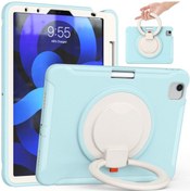 Resim Darbeye Dayanıklı Tpu + Pc Tablet Kılıfı, 360 Derece Dönüş Tutma Tutucu Ve Kalem Yuvası İle iPad Uyumlu Air 4 10.9 / Pro 11 2022/2021/2020/2018 