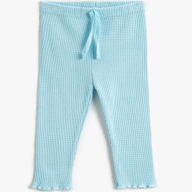 Resim Kız Bebek Dokulu Basic Tayt Beli Lastikli Pamuklu 