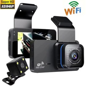 Resim Bfs Araç İçi Kamera Wifi Özellikli Ekranlı Ön Ve Geri Görüş Kameralı Mikrofonlu 3 İnç Hd 