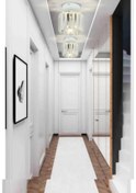Resim Kristal Taşlı Model Modern Tekli Plafonyer Model Beyaz Avize 