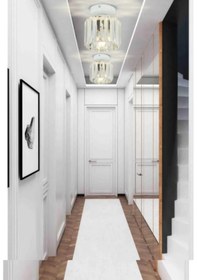 Resim Kristal Taşlı Model Modern Tekli Plafonyer Model Beyaz Avize 