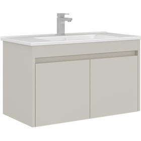 Resim Orka Arno 85 Cm Parlak Kaşmir Kapaklı Banyo Dolabı Alt Modül Lavabo Kaşmir 