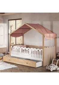 Resim Meltem Kids Fiona Pembe Montessori Karyola Altı Sandık Standart 