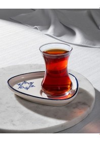 Resim Madame Coco Vie Rouge Espérer 4'lü Çay Seti - Mavi/beyaz - 155 Ml 8684427290514 Çok Renkli 