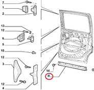 Resim 51824119 FIAT FITIL DOBLO SURGULU KAPI ALT CONTA SAG Diğer