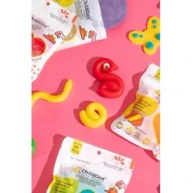Resim Doğal Oyun Hamuru - 8li Karışık Set 8X125 gr Vakumlu Kartuş Paket - (Ecopack-Refill) 