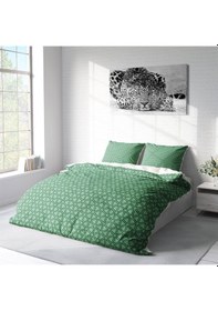 Resim Monohome Green Pattern 3d Pamuk Saten Çift Kişilik Nevresim Takımı-1280 - Lastiksiz Çok Renkli 