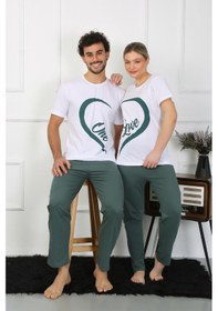 Resim Akbeniz Erkek Pamuk Penye Sevgili Kombini Pijama Takımı Beyaz 50127 Tek Takım-beyaz Beyaz 