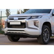 Resim Mitsubishi L200 2007+ Off Road Saclı Ön Koruma Ön Tampon Koruma Demiri Siyah Gloplus Aqm4wd 