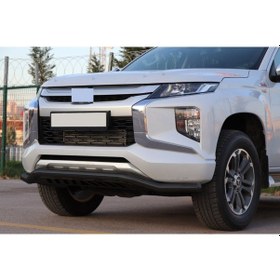Resim Mitsubishi L200 2007+ Off Road Saclı Ön Koruma Ön Tampon Koruma Demiri Siyah Gloplus Aqm4wd 