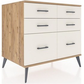 Resim Kronos Şifonyer 6 Çekmeceli 88x59x80 Çam-çam/aytaşı Çam/aytaşı 
