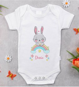 Resim Bitmeyenkartus Bk Kids Isimli Bebek Body Zıbın - Model 16 Beyaz 