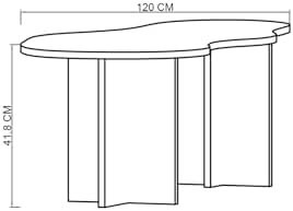 Resim VM VERTEX MOBİLYA Messina Safir Meşe Orta Sehpa Safir Meşe 120 x 55 