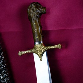 Resim Aslan Başlı Desenli Balçaklı Zülfikar Kılıcı 
