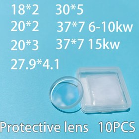 Resim 10 adet Endüstriyel Araçlar Lazer Koruyucu Pencereler Lens Koruma Fiber Lazer Kaynak El Lazer Koruma Lensi/ Koruyucu Pencereler Dia18*2 30*5 27.9*4.1 37*7 20*2 Koruma Lensi Lazer Makinesi Lensi Lazer Kesme Makineleri için Koruyucu Lensler 