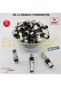 Resim Rg 11 Sıkmalı F Konnektör 10 Adet 
