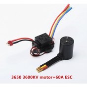 Resim Createtech Wltoys Vkemall Uzaktan Kumandalı Siyah Motor Kumanda Kombosu Hsp Hpı Fırçasız Esc Araba 60a 3650 3600kv 1:8 1:10 Rc Hız Yarış 