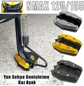 Resim Nmax 125/155 Yan Sehpa Ayaklık Genişletici Kaz Ayak Siyah Renk Siyah 