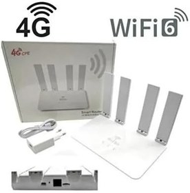 Resim Netra Teknoloji 4G-4.5G Sim Kartlı 4 Anten 1 PORT Taşınabilir Router Wifi 6 Modem TÜRKCELL TÜRK TELEKOM VODAFONE CPF906 