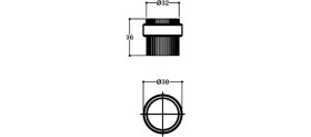 Resim System 1017 Kapı Stoperi Yapışkanlı/Vidalı Gold Renk Çap 32 mm 