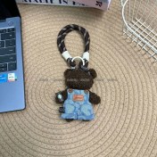 Resim Silver1 Sevimli Renkli Ip Peluş Ayı Kolye El Yapımı Oyuncaklar Küçük Bebek Çanta Çekicilik Sevimli Bebek Cep Telefonu Çekicilik (Yurt Dışından) 