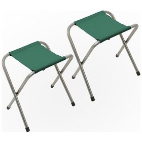 Resim Exent Katlanır Balıkçı Kamp Piknik Taburesi 2'li Haki 