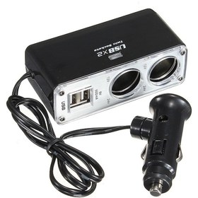 Resim Araç Çakmak Çoklayıcı 2 Çakmak 2 Usb Çoğaltıcı Araba Soket (224563492) 