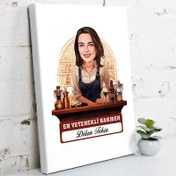 Resim Karikatürlü En Güzel Barmen Kanvas Tablo 