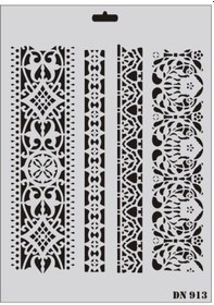 Resim Mey İthalat Rich Dantel Seri Dn-913 Stencil 35x25 Cm 