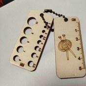 Resim 2 Adet Ahşap Örgü İğnesi Ölçer & Cetvel Seti - Tığlar için Hassas El Sanatları Araçları, 2.0mm-10mm Boyutlar, Dayanıklı & Taşınabilir Ölçüm İşaretleriyle, DIY Projeleri & Seyahat için İdeal, İplik Tığ 