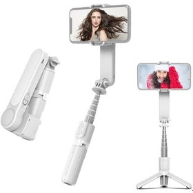 Resim Teltree Hafif Taşınabilir 360 Derece Dönebilir Akıllı Telefon Gimbal Ve Dolgu Işığı İle Profesyonel Selfie Çubuğu 
