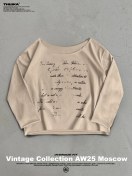 Resim Tishka Vintage Baskılı Oversize Uzun Kollu Üst 463786456 Beyaz 