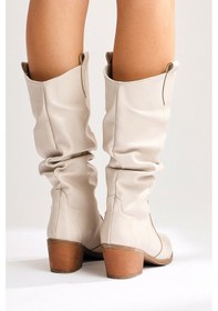 Resim Lise-britt Bej Körüklü Nakışlı Western Bot 001 