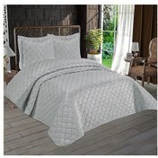 Resim Decoletto Lizbon Çift Kişilik Kadife Yatak Örtüsü Gri 