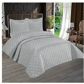 Resim Decoletto Lizbon Çift Kişilik Kadife Yatak Örtüsü Gri 