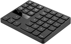 Resim kajilai Kablosuz Sayısal Klavye Taşınabilir 35 Tuşlu Finansal Muhasebe Ofis Klavyesi Dahili Pil Siyah 