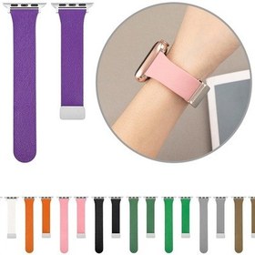 Resim Koyun Derisi Dokusu Manyetik Katlanır Toka Elma İzleme 3 38mm İçin 