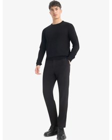 Resim Defacto Regular Fit Bisiklet Yaka Basic Düz Premium Triko Kazak A5268AX23AU Siyah 