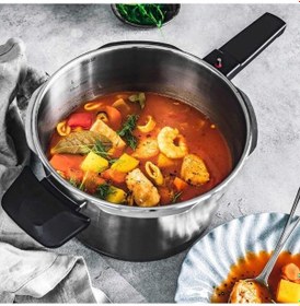 Resim Fissler Vitaquick Premium Mat 8+4 Litre Düdüklü Tencere + Buharda Pişirme Aparatı Inox 