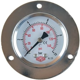 Resim SIMGA 0-16 Bar Çap Ø52 Mm Ön Flanşlı Kuru Tip Manometre 