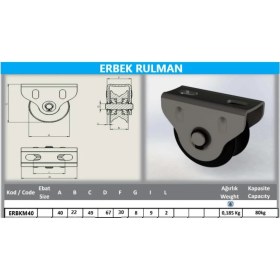 Resim Erbek 40 mm Standart Kepli Makara 