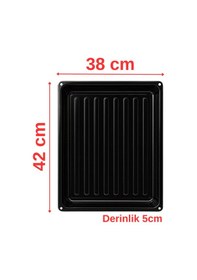 Resim Dikdörtgen İle Uyumlu Emaye Fırın Tepsisi 38 42 Cm Derinlik 5 Cm 