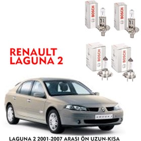 Resim LAGUNA 2 2001-2007 ARASI ÖN UZUN-KISA 4 LÜ FAR AMPÜLÜ TAKIMI BOSCH 