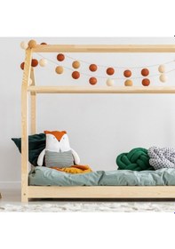 Resim Markaawm Markaawm Çocuk Yatak Dark Montessori Karyola Doğal Ahşap Beşik Akçaağaç 
